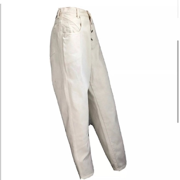 Zena Jean Cream High-Waisted Wide-Leg jeans - Picture 4 of 15